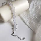 Faux Pearl Choker Pearl Flower Necklace - One Size
