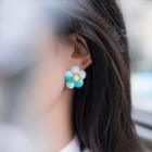 Flower Alloy Stud Earrings / Clip-on Earrings / Hair Clip