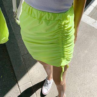 Drawstring-detail Miniskirt