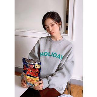 Holiday Letter Cotton Sweatshirt