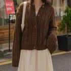 Cable-knit Oversize Cardigan
