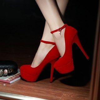 Faux-suede Platform Stilettos