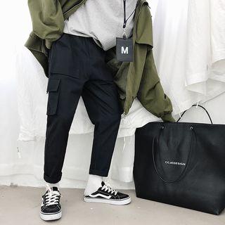 Cropped Pocketed Cargo Pants