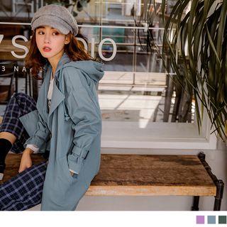 Double Breast Hooded Jacket