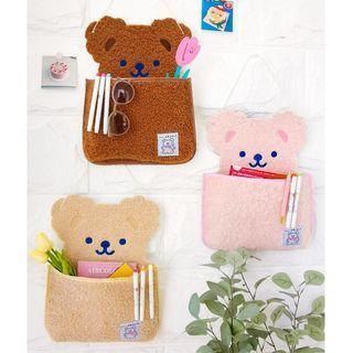 Bear Fleece Wall Organizer Bag