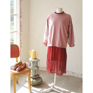 Crewneck 3/4-sleeve Sweater
