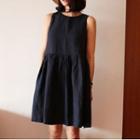 Sleeveless Crew Neck A-line Dress