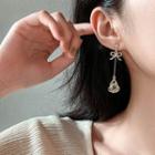 Rhinestone Faux Crystal Bow Dangle Earring