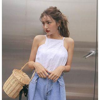 Eyelet Lace Halter Top