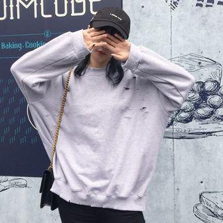 Distressed Pullover Gray - One Size