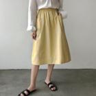 High Waist A-line Plain Skirt