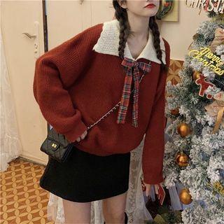 Polo-neck Sweater Red - One Size