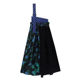 Floral Print Irregular Overall Dress