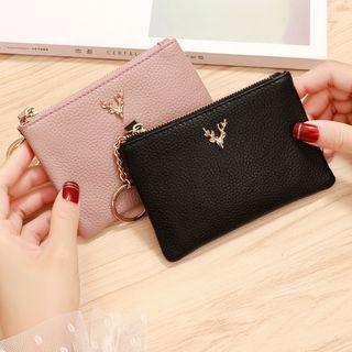 Faux Leather Zip Coin Purse