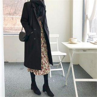 Double-breasted Flap-front Coat