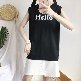 Sleeveless Lettering Top / Jumper Dress