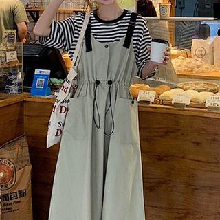 Drawstring Midi Jumper Dress