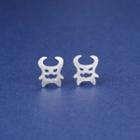 Sterling Silver Perforated Devil Studs