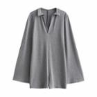 Long-sleeve Open Collar Romper