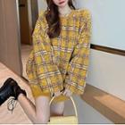 Plaid Pullover Yellow - One Size