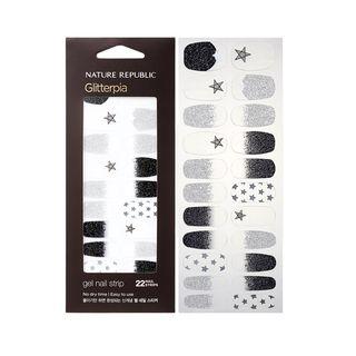 Nature Republic - Glitterpia Gel Nail Strip (6 Types) Leather Fit Star