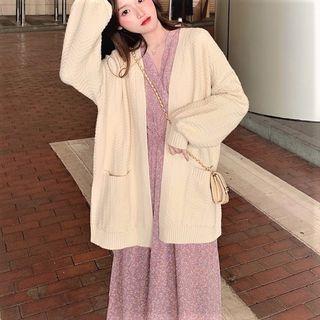 Long Cardigan / Midi A-line Dress