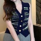 Sleeveless Button-up Top / Pants
