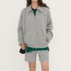 Set: Embroidered Zip Hoodie + Shorts
