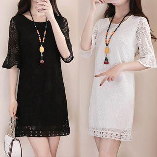 Lace Mini Shift Dress