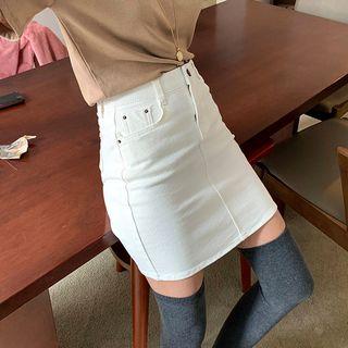 Hidden Band-waist Miniskirt