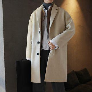 Notch-lapel Button Coat