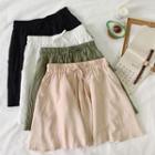Drawstring Ruffled A-line Skort