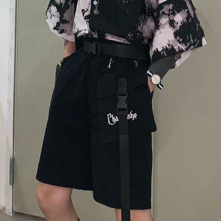 High-waist Wide-leg Shorts Black - One Size