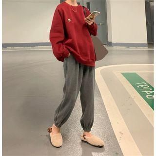 Set: Printed Sweatshirt + Drawstring Jogger Pants