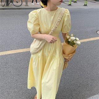 Slim-fit Puff-sleeve Dress