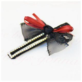 Bow Rhinestone Hair Clip