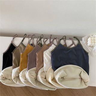 Fleece-lined Plain Camisole Top