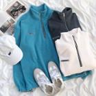 Mock-neck Half-zip Fleece Sweatshirt