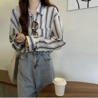 Striped Shirt Stripe - Dark Blue & White - One Size