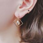 Beaded Geometric Drop Earrings