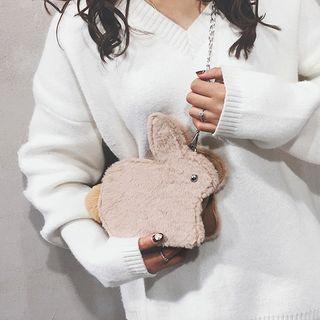 Chain Strap Fluffy Rabbit-shape Crossbody Bag