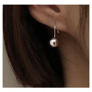 Metallic Ball Earring As Shown In Figure - One Size