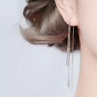 925 Sterling Silver Fringed Earring 1 Pair - Tassel Earring - One Size