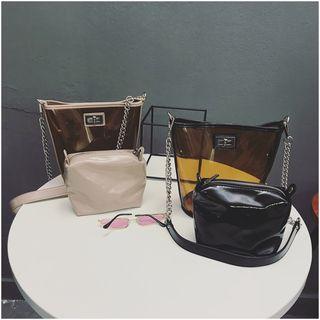 Twist Lock Transparent Bucket Bag