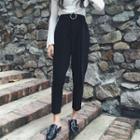 Round Buckle Dress Pants