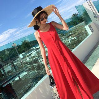 Spaghetti Strap Midi A-line Sundress