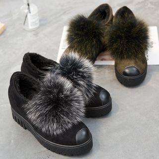 Bobble Fleece-lined Flats