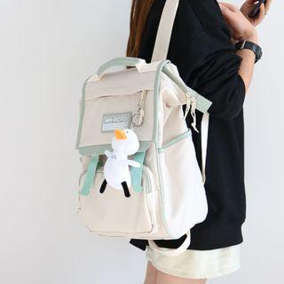 Two Tone Backpack / Charm / Set
