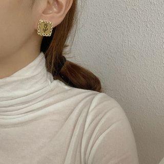 Alloy Rose Square Earring