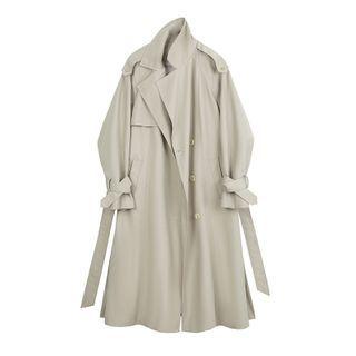 Plain Single Breasted Trench Coat